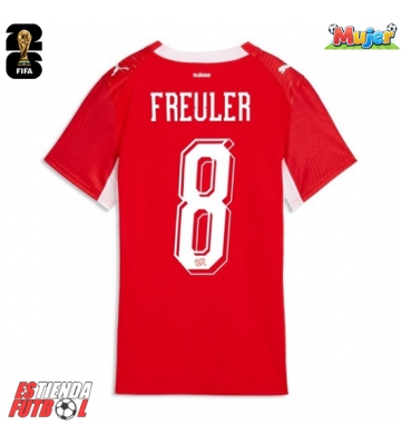Suiza Remo Freuler #8 Primera Equipación Mujer Mundial 2026 Manga Corta